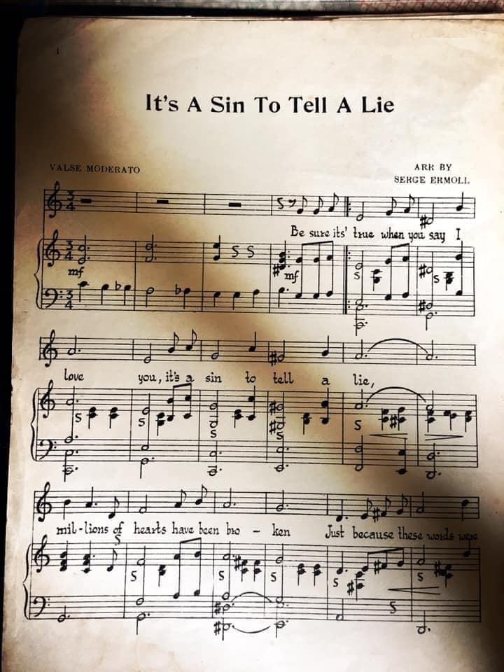 Lido Ballroom #MedhurstRoad #TaixingLu #Shanghai #上海 "It's a Sin To Tell A Lie” #1936 by #BillyMayhew made popular by Fats Waller #Victor arranged by Serge Ermoll & His Orchestra for Lido club 🎺 🎼  "Be sure it's true when you say I love you. It's a sin to tell a lie. Millions of hearts have been broken. Just because these words were spoken...” recorded in French by Cajun singer Cléoma Breaux.
