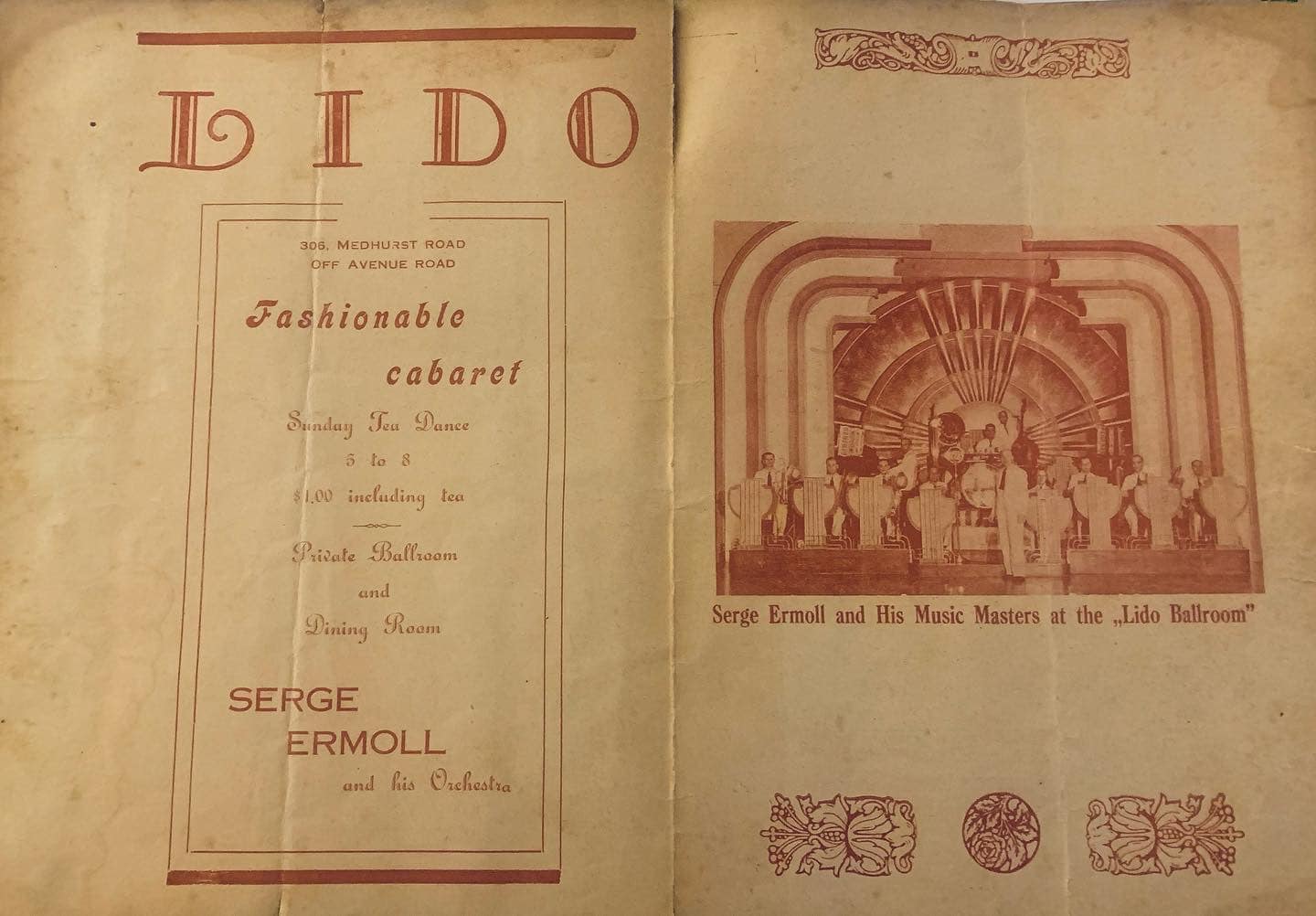 Serge Ermoll and His Music masters, Lido Ballroom, Shànghǎi 上海  1935 width=