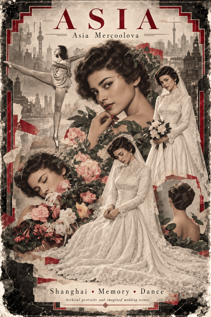 8. Asia Mercoolova wedding dress re-imagined and Harpurs Bazaar New York 1949.